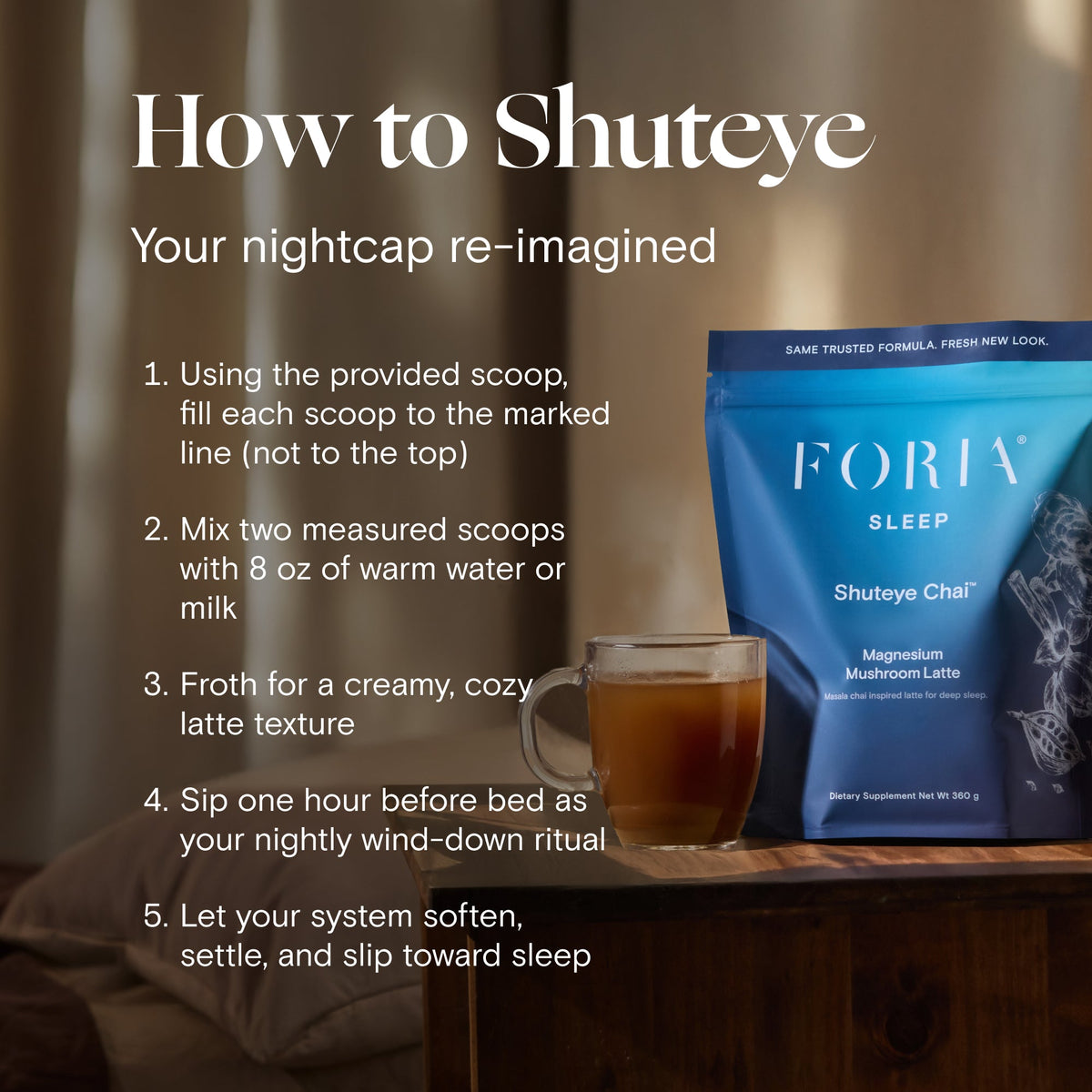 Shuteye Chai Mushroom Latte