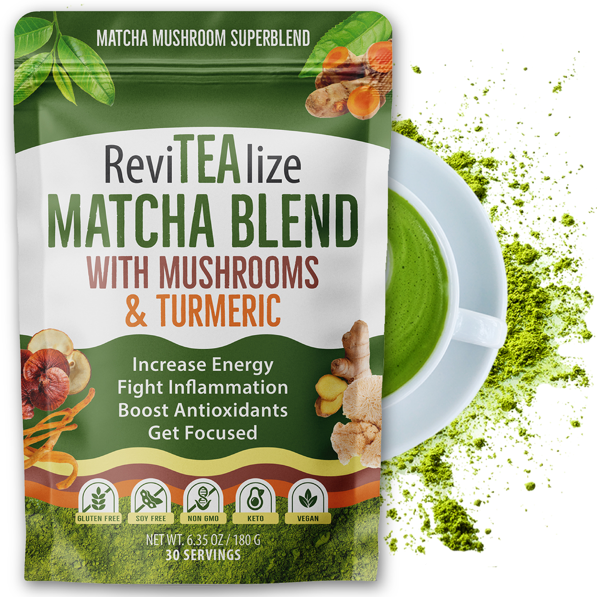Matcha Mushroom Latte Blend