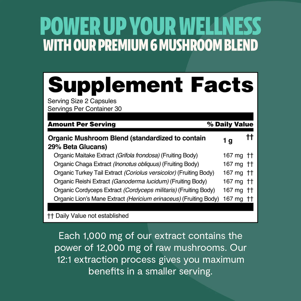 Organic Mushroom Complex Capsules