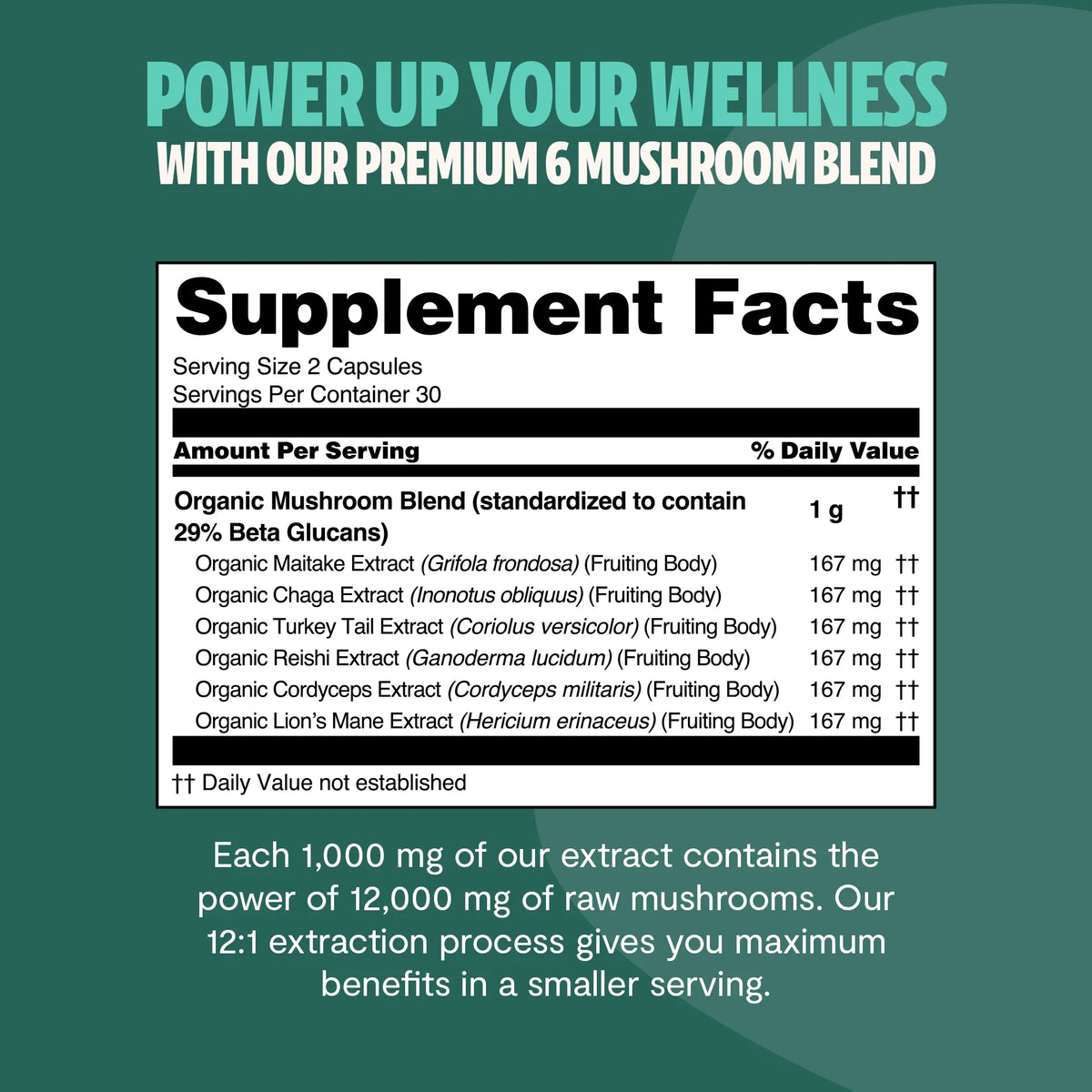 Organic Mushroom Complex Capsules