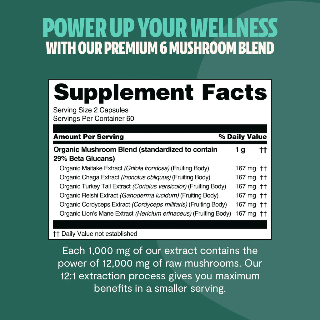 Organic Mushroom Complex Capsules