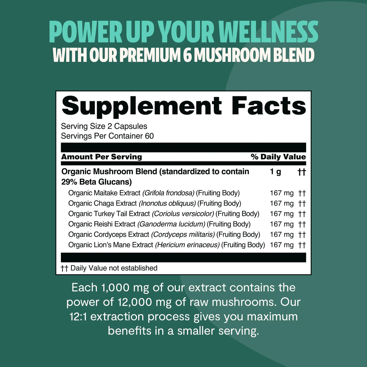 Organic Mushroom Complex Capsules